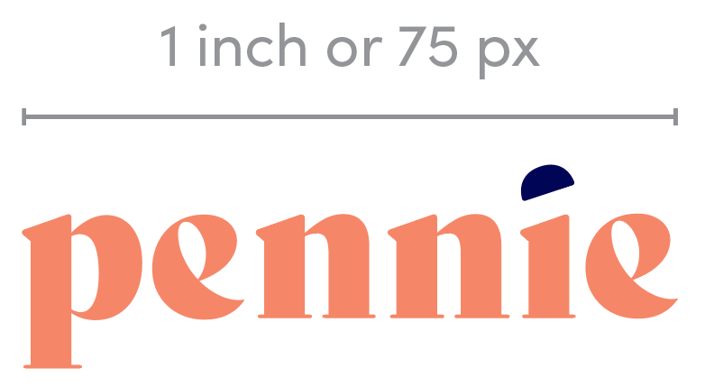 MinimumSize-NoDescriptor orange pennie logo minimum size no descriptor